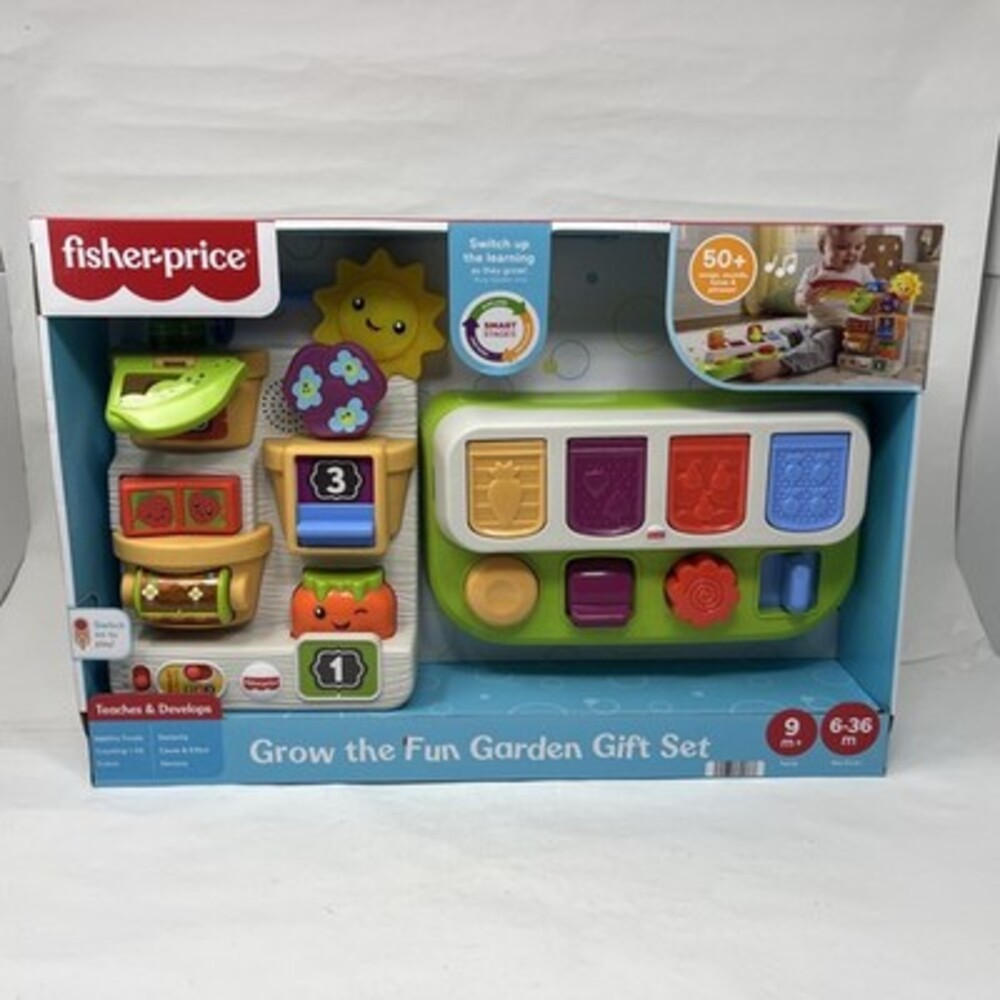 Fisher-Price Grow the Fun Garden Gift Set Pop-Up Baby Learning Toy Playset New.